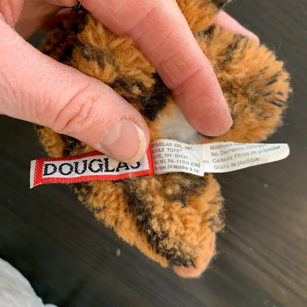 Douglas Cuddle Toys Tiger Plush Stuffed Animal Orange Black Striped 8‎ Inch